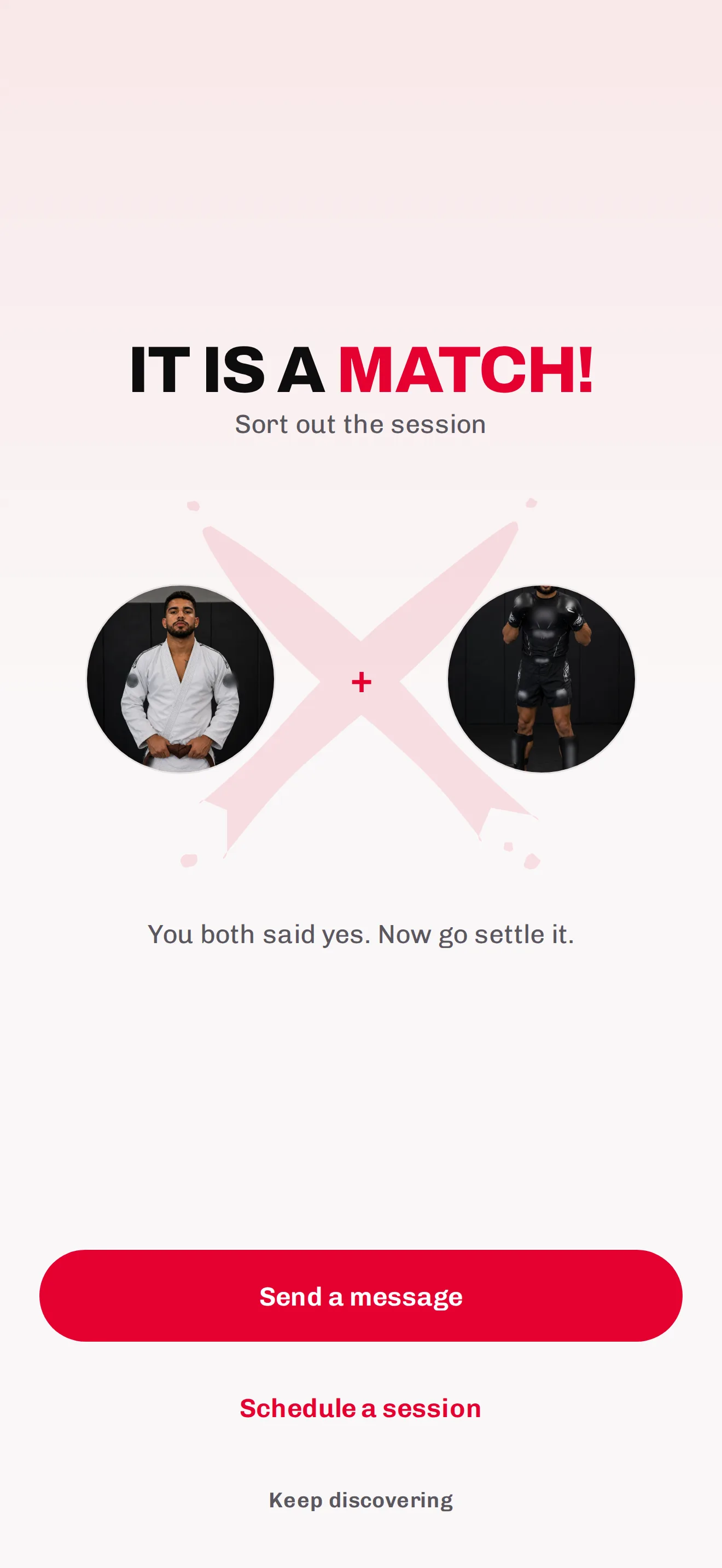 Fight Way match screen